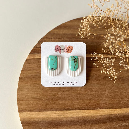 Turquoise Dome Statement Studs