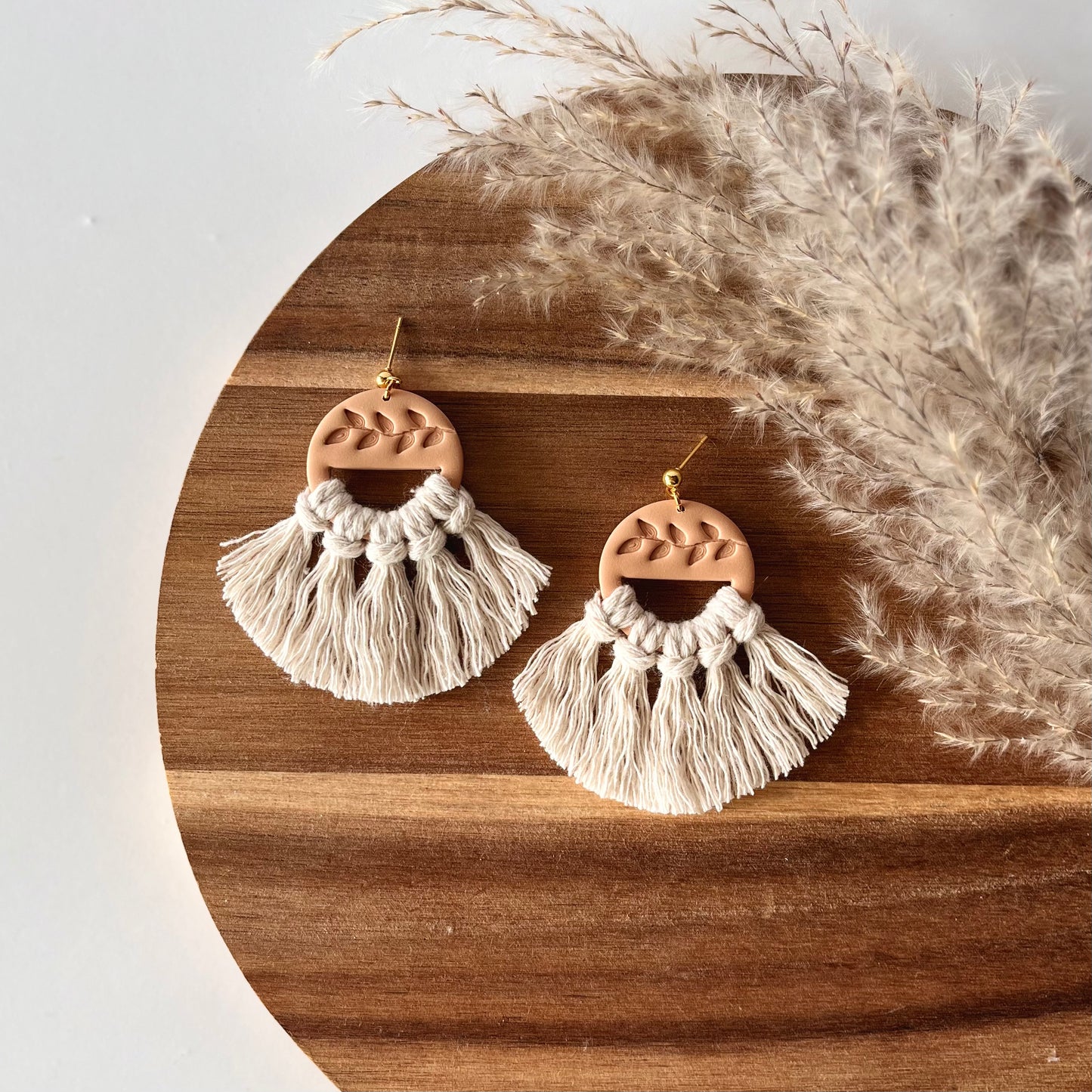 Clay + Macrame Dangles | Kenn's Kreations Collab