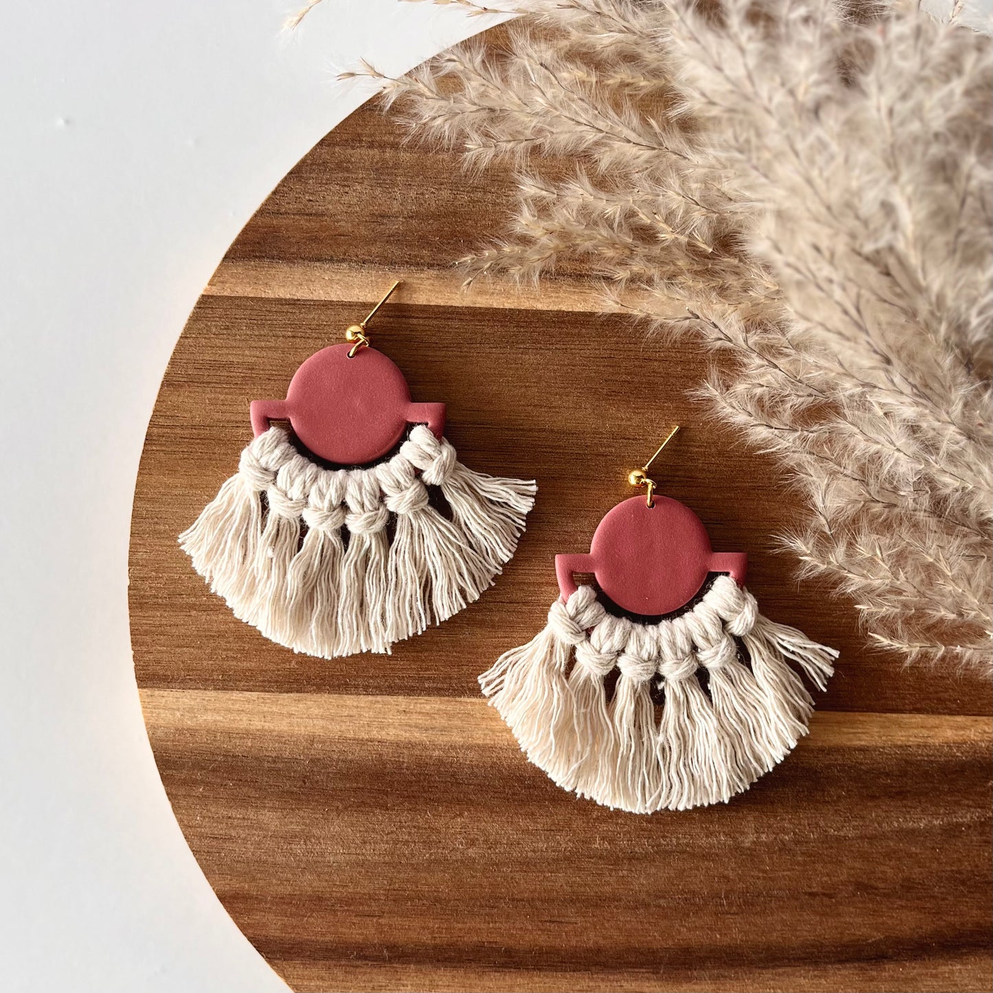 Clay + Macrame Dangles | Kenn's Kreations Collab