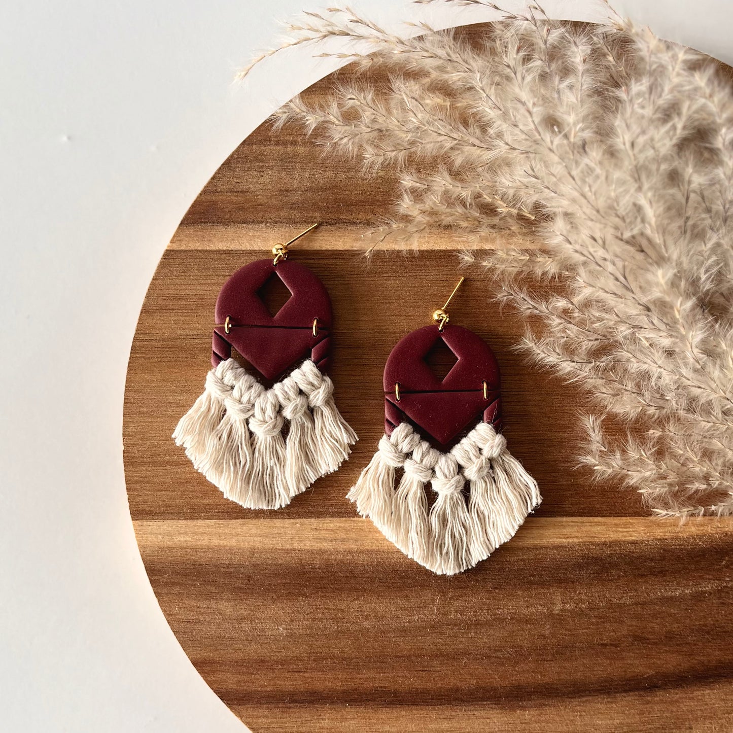 Clay + Macrame Dangles | Kenn's Kreations Collab